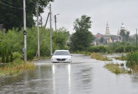 Flood in the village of Zubra, Lviv region