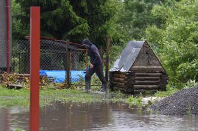 Flood in the village of Zubra, Lviv region