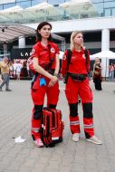Emergency medical doctors on duty