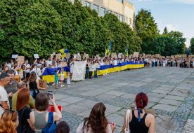 Акция против закона о НАБУ и САП в Ужгороде