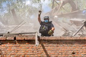Consequences of shelling of tuberculosis dispensary in Kharkiv