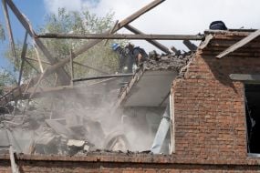 Consequences of shelling of tuberculosis dispensary in Kharkiv