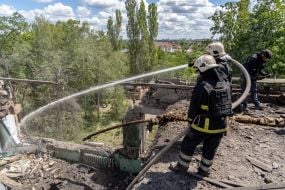 Последствия обстрела тубдиспансера в Харькове
