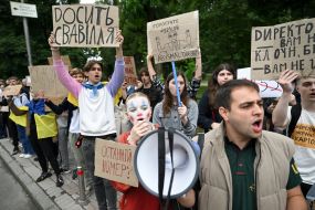 Акция за восстановление независимости НАБУ и САП под Верховной Радой