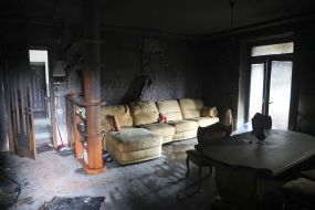 Квартира в поврежденном в результате обстрела Киева доме