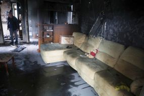 Квартира в поврежденном в результате обстрела Киева доме