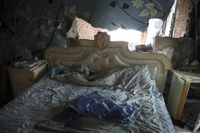 Apartment in a building damaged by the shelling of Kyiv