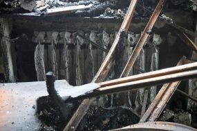 Apartment in a building damaged by the shelling of Kyiv