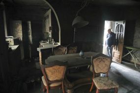 Apartment in a building damaged by the shelling of Kyiv