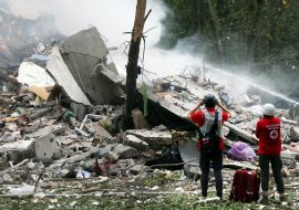 Последствия обстрела Киева