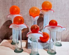 Decorative set of vases "Flamingo" by Oleg Gushchin