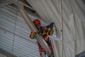 Elimination of the consequences of a drone strike on a furniture store in Kharkiv