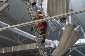 Elimination of the consequences of a drone strike on a furniture store in Kharkiv