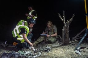 The aftermath of the shelling of Kharkiv