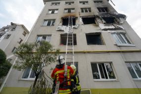 The aftermath of the shelling of Kharkiv