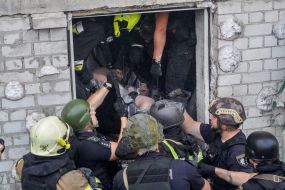 The aftermath of the shelling of Kharkiv