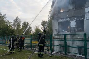 The aftermath of the shelling of Kharkiv