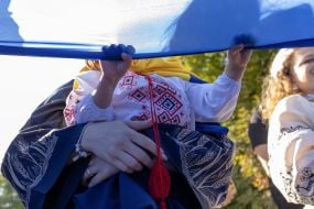 A 34-meter flag of Ukraine was unfurled