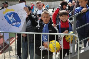 Fans during the match