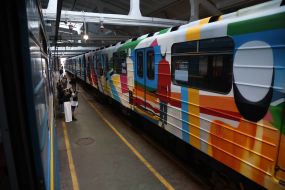 Metro car dedicated to avant-garde artist Kazimir Malevich