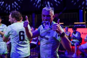 Участник  соревнований по регби на креслах колесных