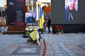 People honored the memory of Andriy Parubiy in Kyiv