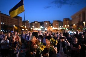 People honored the memory of Andriy Parubiy in Kyiv