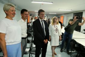 Victoria Pekur, Vasyl Bilogura, Felix Baumann and Inna Levchenko