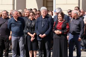Oleg Synyutka, Petro Poroshenko, Maryna Poroshenko and Sofia Fedyna