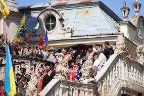 City-wide farewell ceremony for People's Deputy Andriy Parubiy in Lviv