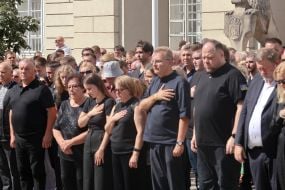 Yaryna Parubiy, Ulyana Parubiy, Andriy Sadovy and Ruslan Stefanchuk