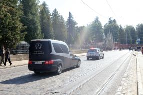 Farewell to People's Deputy Andriy Parubiy at the Lychakiv Cemetery in Lviv
