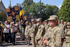 Farewell to People's Deputy Andriy Parubiy at the Lychakiv Cemetery in Lviv