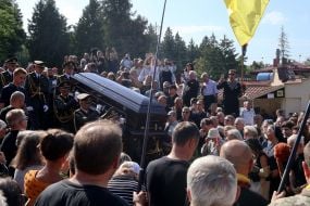 Farewell to People's Deputy Andriy Parubiy at the Lychakiv Cemetery in Lviv