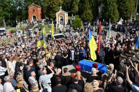 Загальноміська церемонія прощання з народним депутатом Андрієм Парубієм у Львові