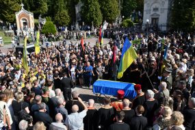 Загальноміська церемонія прощання з народним депутатом Андрієм Парубієм у Львові