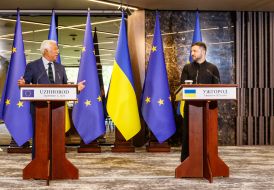 Встреча Владимира Зеленского и Антониу Кошты с представителями СМИ