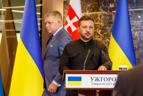 Встреча Владимира Зеленского и Роберта Фицо с представителями СМИ