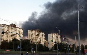Последствия атаки вражеских БпЛА на Киев
