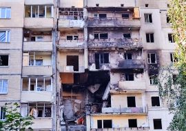 Последствия атаки вражеских БпЛА на Киев