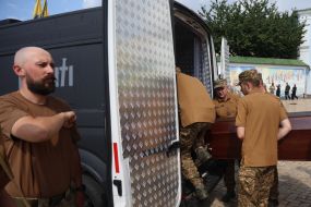 Farewell ceremony for 19-year-old Azov military corps member Darya Lopatina