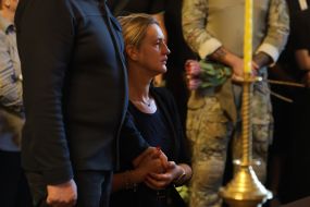 Farewell ceremony for 19-year-old Azov military corps member Darya Lopatina