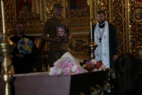 Farewell ceremony for 19-year-old Azov military corps member Darya Lopatina