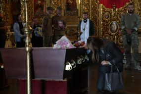 Farewell ceremony for 19-year-old Azov military corps member Darya Lopatina