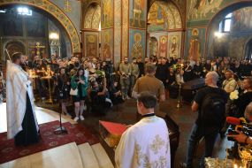 Farewell ceremony for 19-year-old Azov military corps member Darya Lopatina