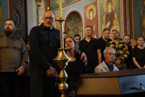 Farewell ceremony for 19-year-old Azov military corps member Darya Lopatina