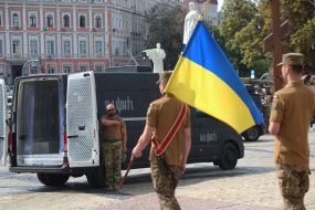 Farewell ceremony for 19-year-old Azov military corps member Darya Lopatina