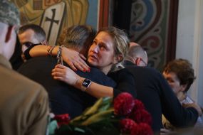 Farewell ceremony for 19-year-old Azov military corps member Darya Lopatina