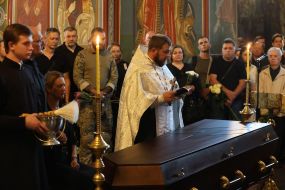 Farewell ceremony for 19-year-old Azov military corps member Darya Lopatina