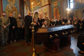 Farewell ceremony for 19-year-old Azov military corps member Darya Lopatina